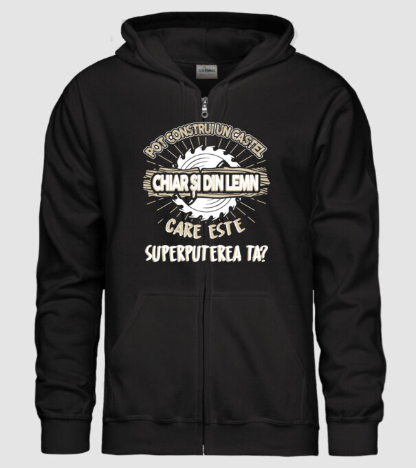 pot construi un castel chiar și din lemn, care este superputerea ta? model negru pe tricou