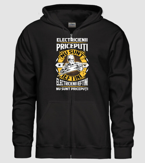 electricienii pricepuți nu sunt ieftini, electricienii ieftini nu sunt pricepuți model negru pe tricou