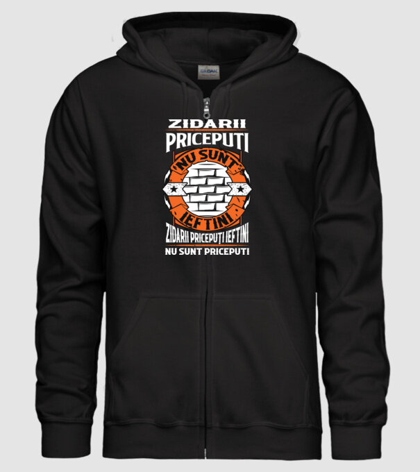 Pricepuți zidarii pricepuți model negru pe tricou