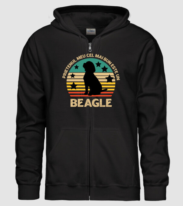 Prietenul meu cel mai bun este un beagle model negru pe tricou