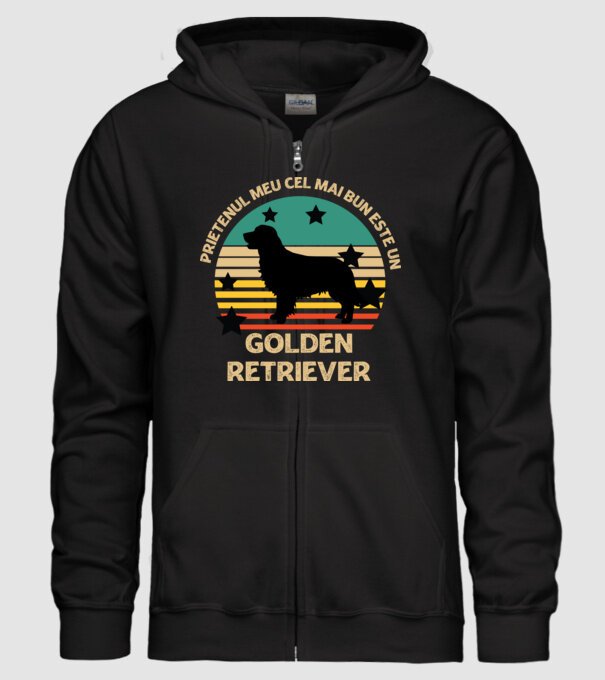 Prietenul meu cel mai bun este un golden retriever model negru pe tricou