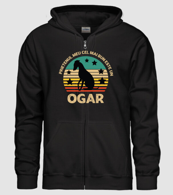 Prietenul meu cel mai bun este un ogar model negru pe tricou