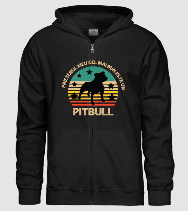 Prietenul meu cel mai bun este un pitbull model negru pe tricou