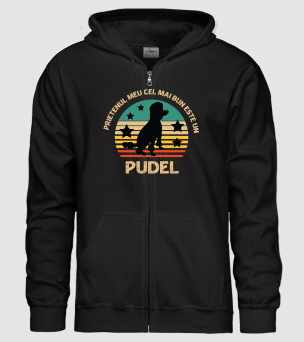 Prietenul meu cel mai bun este un pudel model negru pe tricou