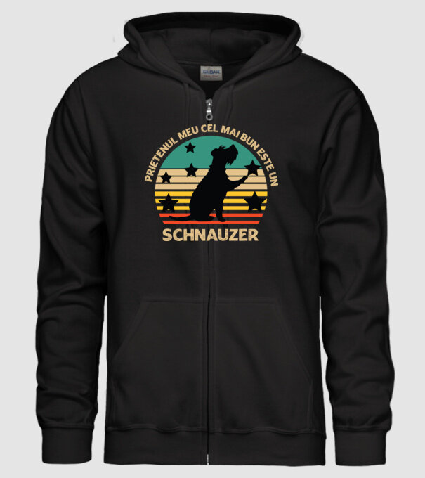 Prietenul meu cel mai bun este un schnauzer model negru pe tricou