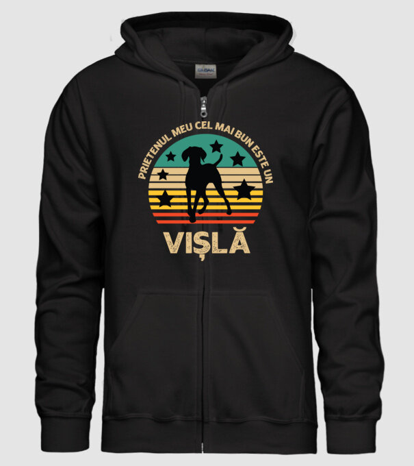 Prietenul meu cel mai bun este o vișlă model negru pe tricou