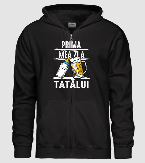 prima mea zi a tatălui model negru pe tricou