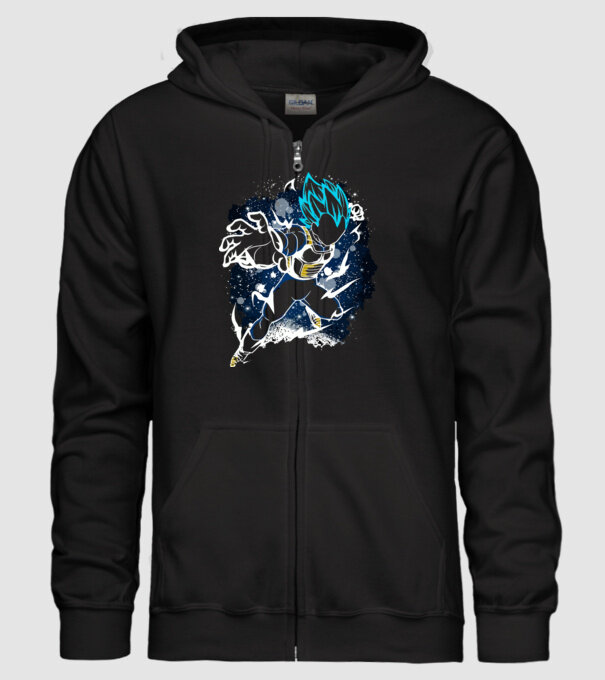 prince vegeta dragonball model negru pe tricou