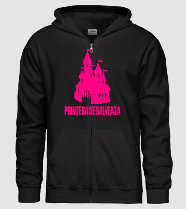 Prințesa se salvează model negru pe tricou