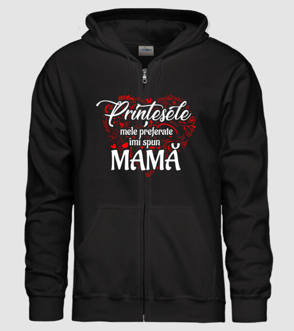 PRINȚESELE mele de basm îmi spun mamă model negru pe tricou