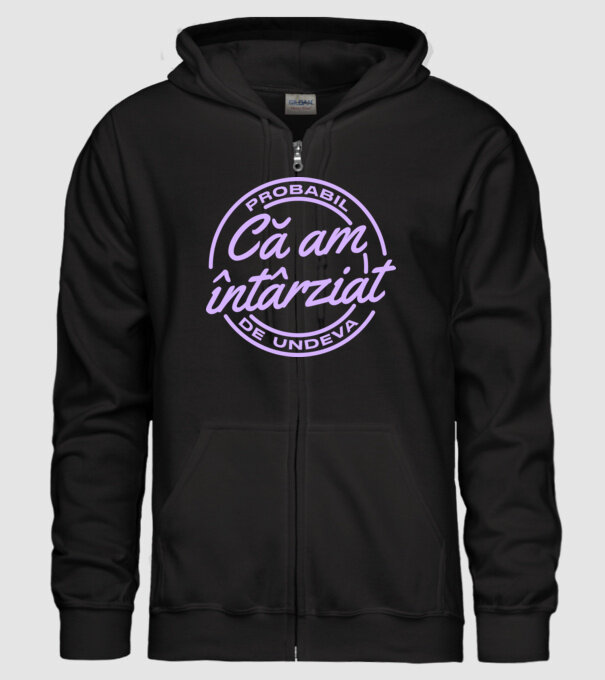 Probabil că am întârziat de undeva model negru pe tricou