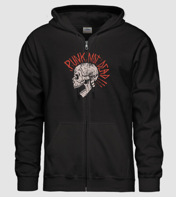 Punk Not Dead model negru pe tricou