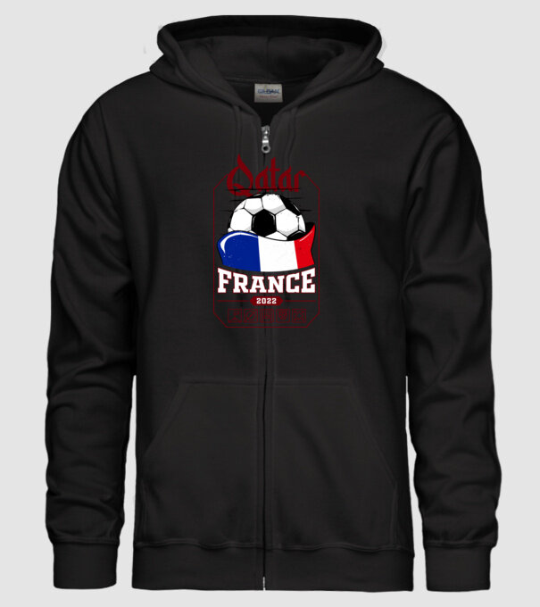 Qatar teams France model negru pe tricou