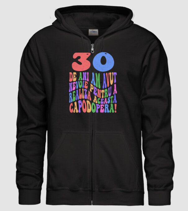 Realiza această capodoperă 30 model negru pe tricou