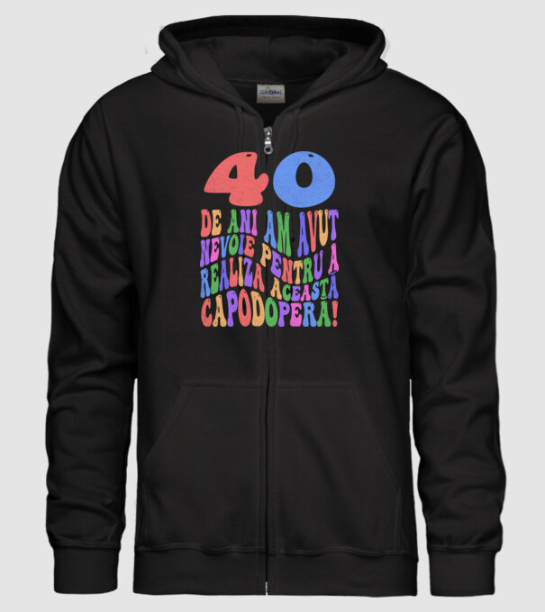 Realiza această capodoperă 40 model negru pe tricou
