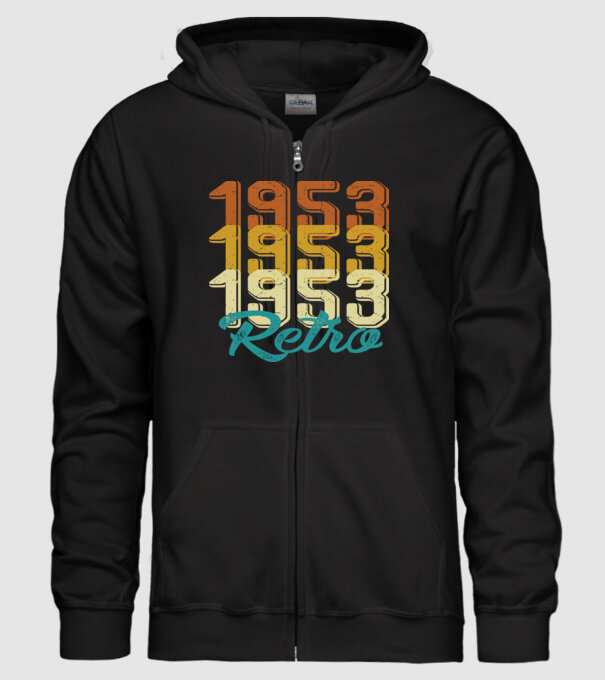 Retro 1953 model negru pe tricou