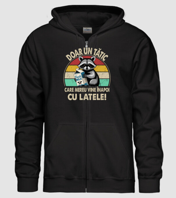 Retro Apa aki visszajött a tejjel RO model negru pe tricou