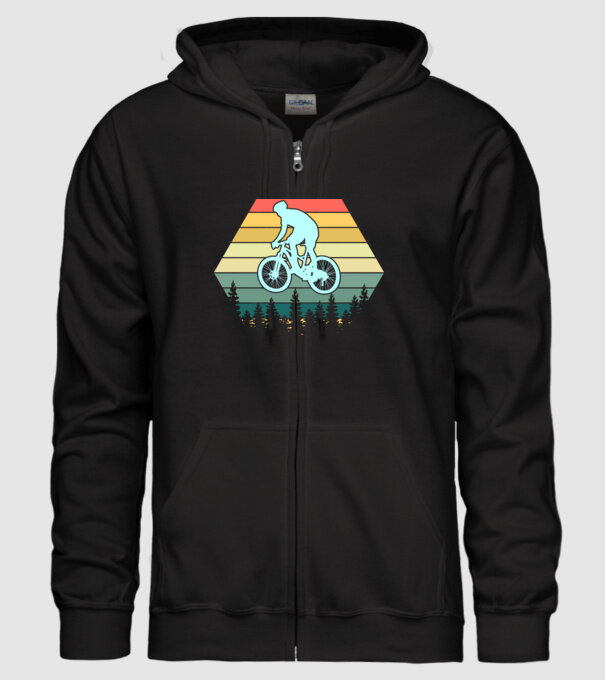 retro mountain bike model negru pe tricou