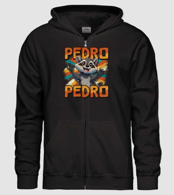 Retro Pedro model negru pe tricou