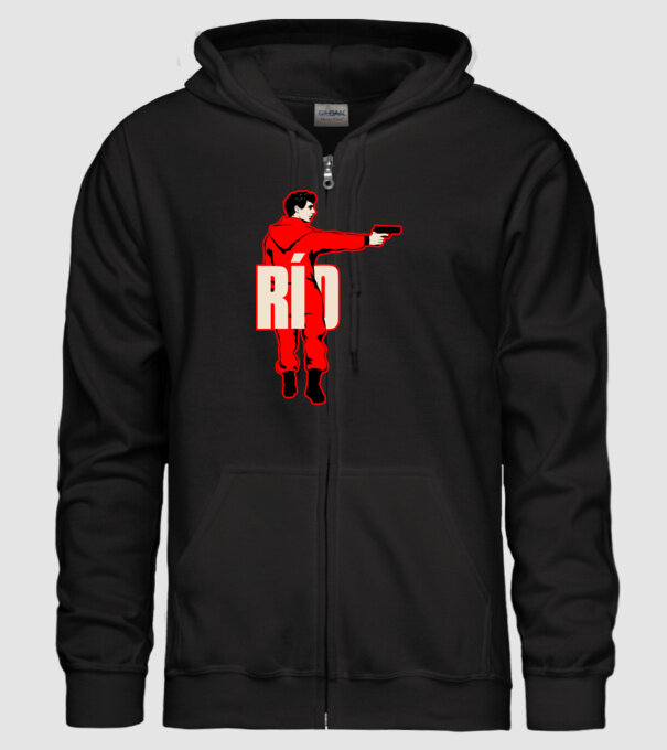 rio la casa de papel model negru pe tricou