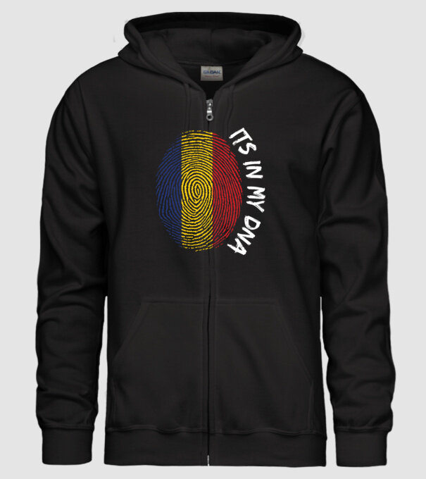 România fingerprint model negru pe tricou