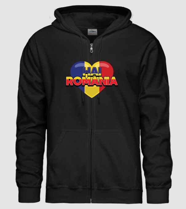 Romania heart model negru pe tricou
