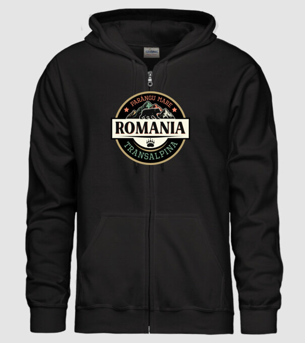 România transalpina model negru pe tricou
