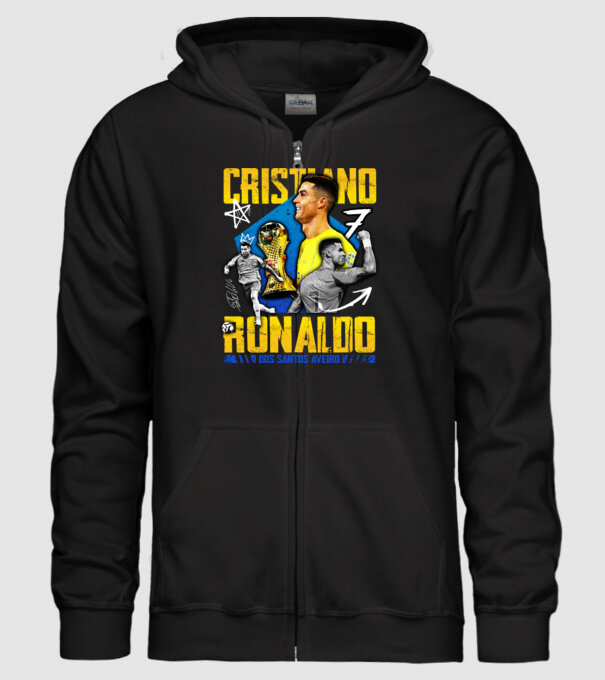 Ronaldo tribute model negru pe tricou