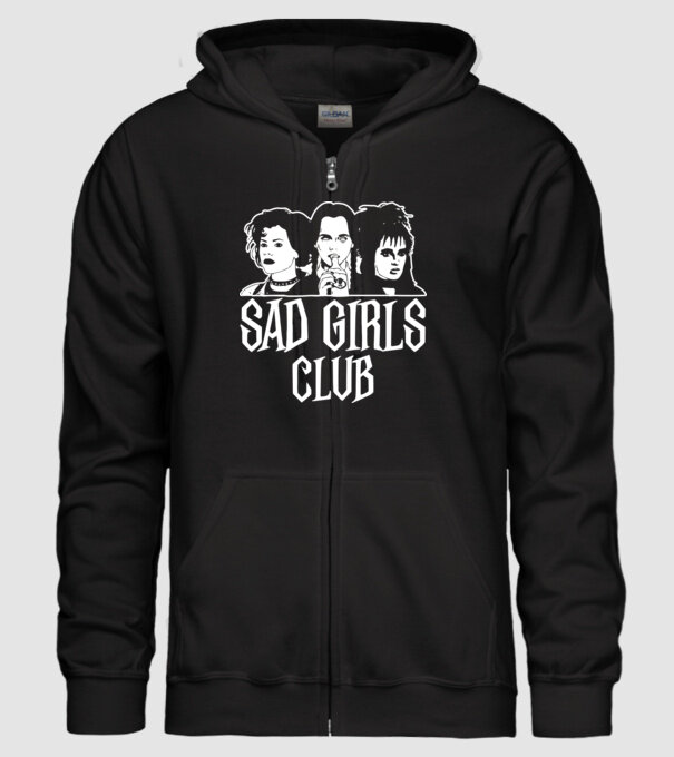 Sad Girls Club model negru pe tricou