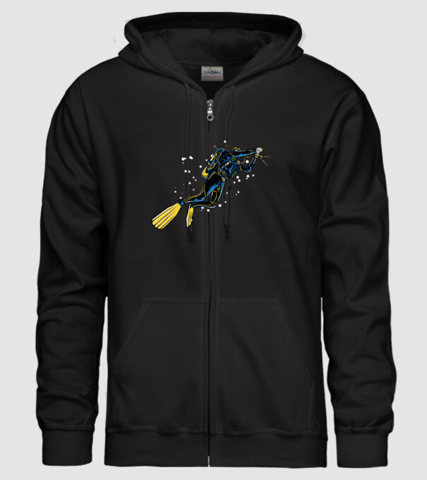 Scuba driver with light model negru pe tricou