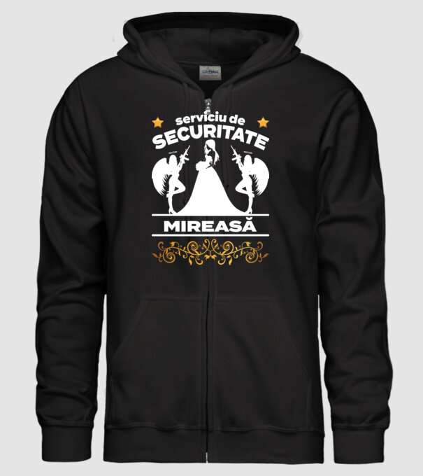 serviciu de securitate mireasă model negru pe tricou