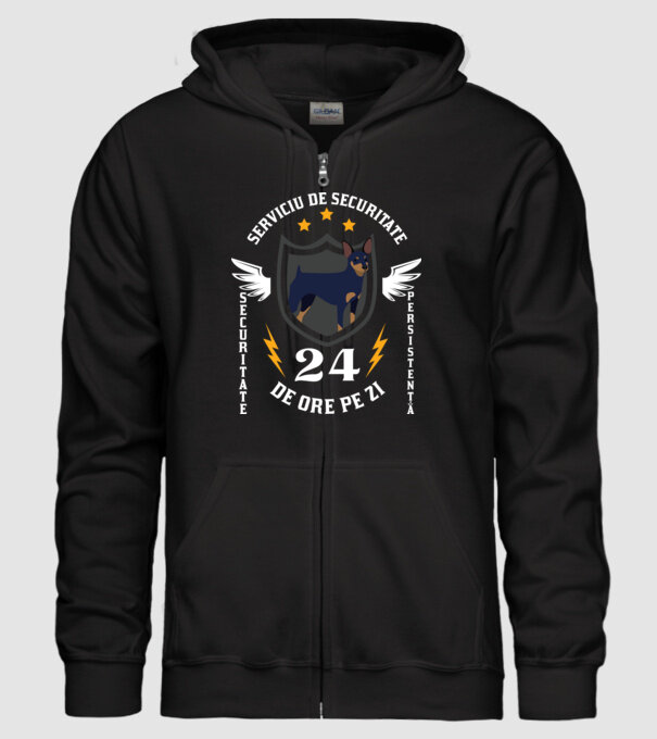serviciu de securitate - securitate - persistență - 24 de ore pe zi model negru pe tricou