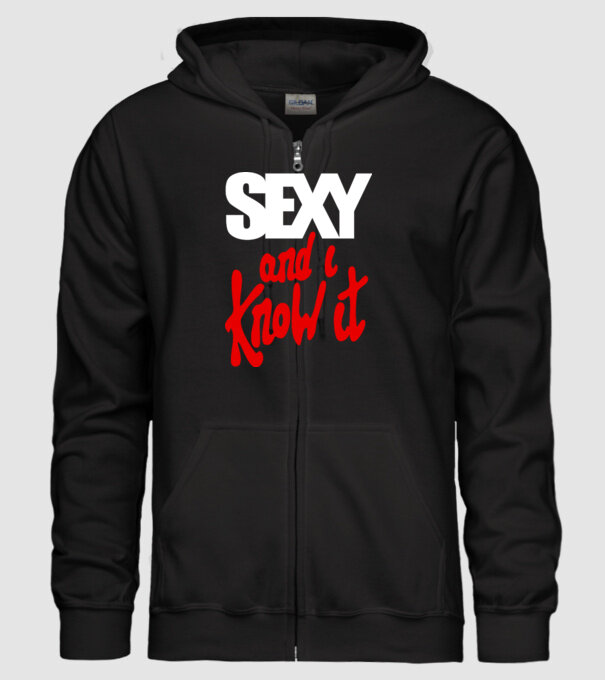 Sexy And I Know It model negru pe tricou