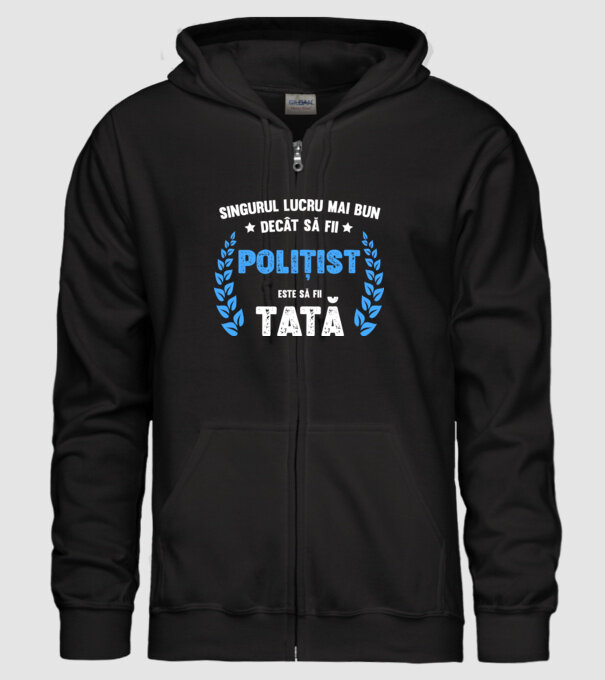 Singurul lucru mai bun decât să fii polițist este să fii tată model negru pe tricou