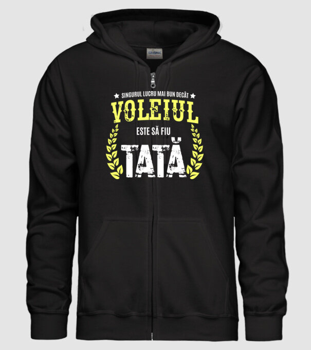 Singurul lucru mai bun decât voleiul este să fiu tată model negru pe tricou
