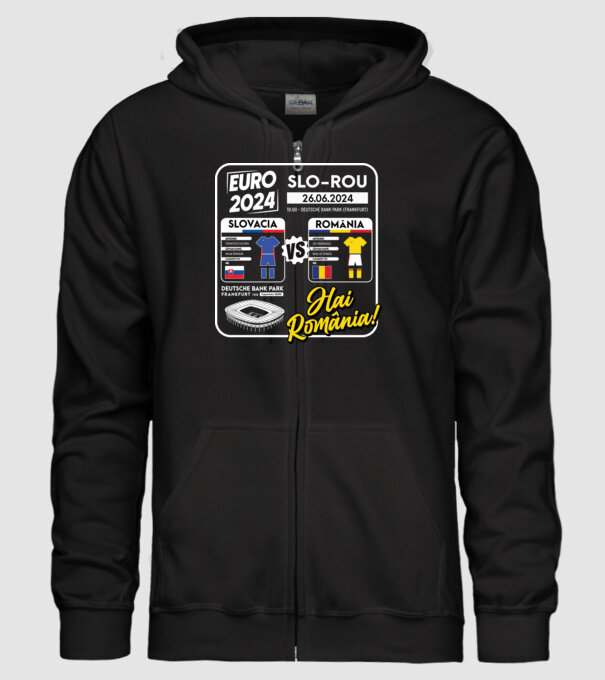 SLO-ROU euro 2024 calendar model negru pe tricou