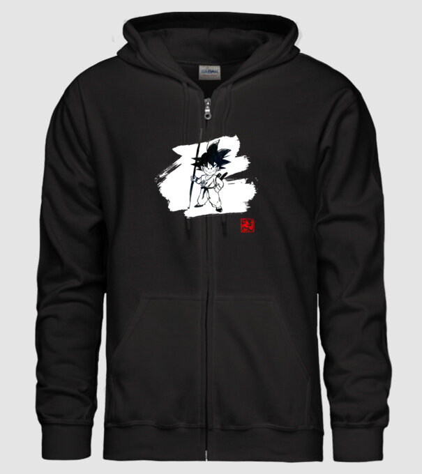 son goku art model negru pe tricou