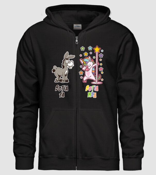 soția ta - soția mea model negru pe tricou