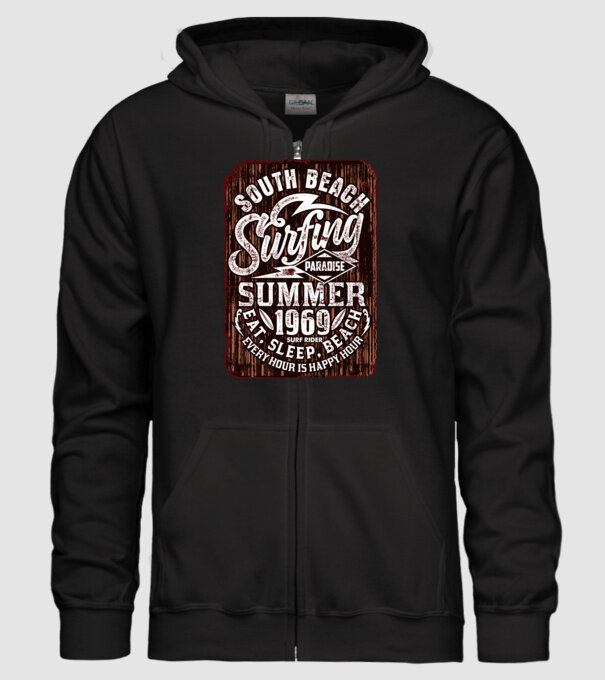 South Beach model negru pe tricou