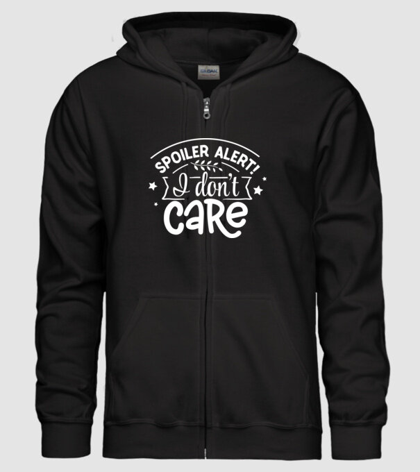 Spoiler alert i dont care model negru pe tricou