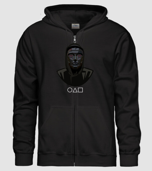 squid game boss model negru pe tricou