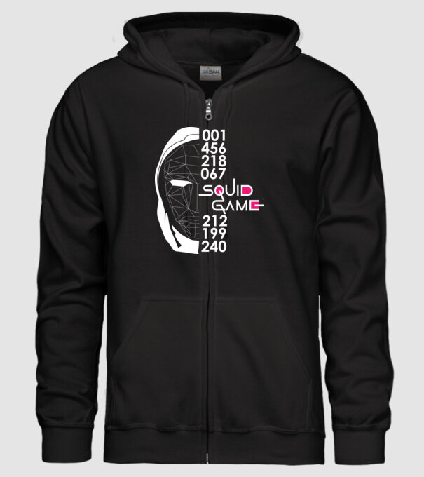 squid game numbers model negru pe tricou