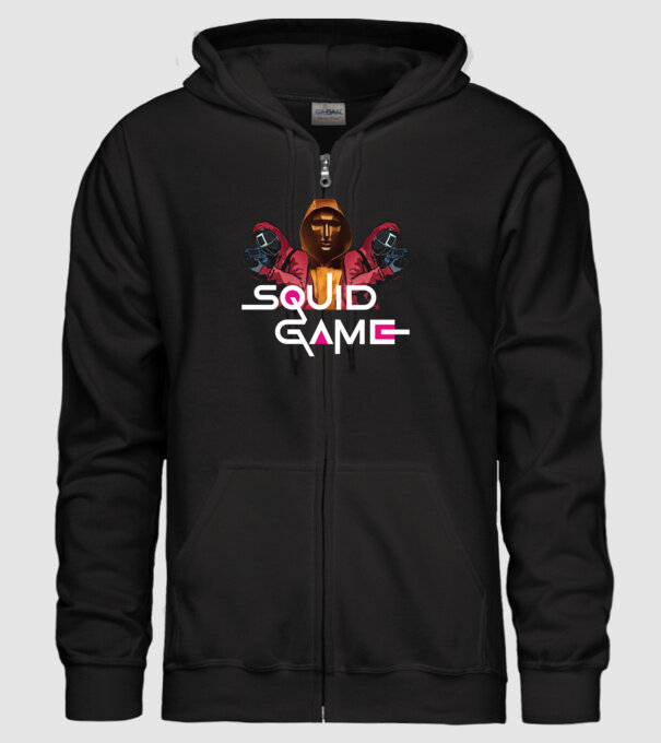 squid game poster model negru pe tricou