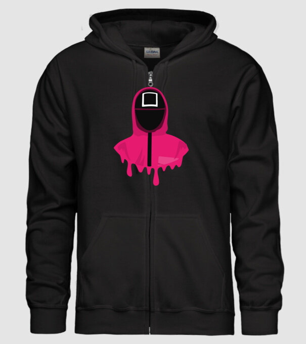 squid game square model negru pe tricou