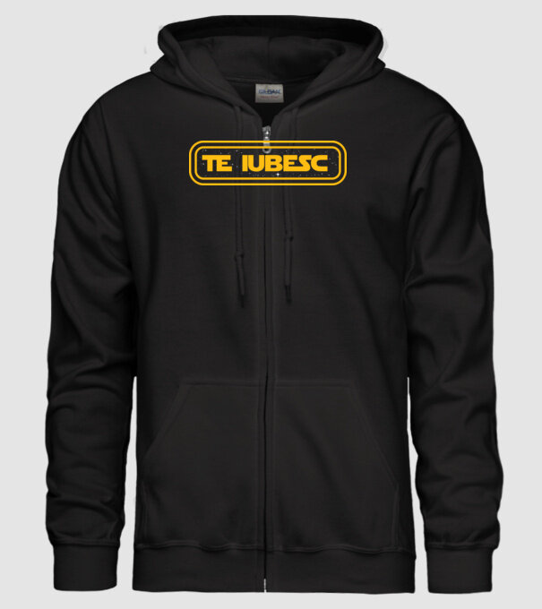 Starwars couple shirt model negru pe tricou