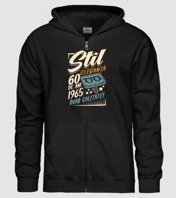 Stil eleganta 1965 model negru pe tricou
