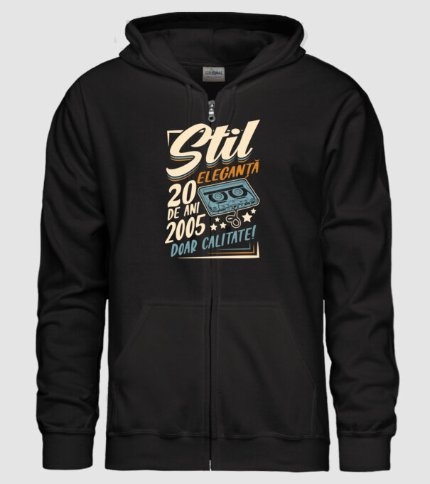 Stil eleganta 2005 model negru pe tricou