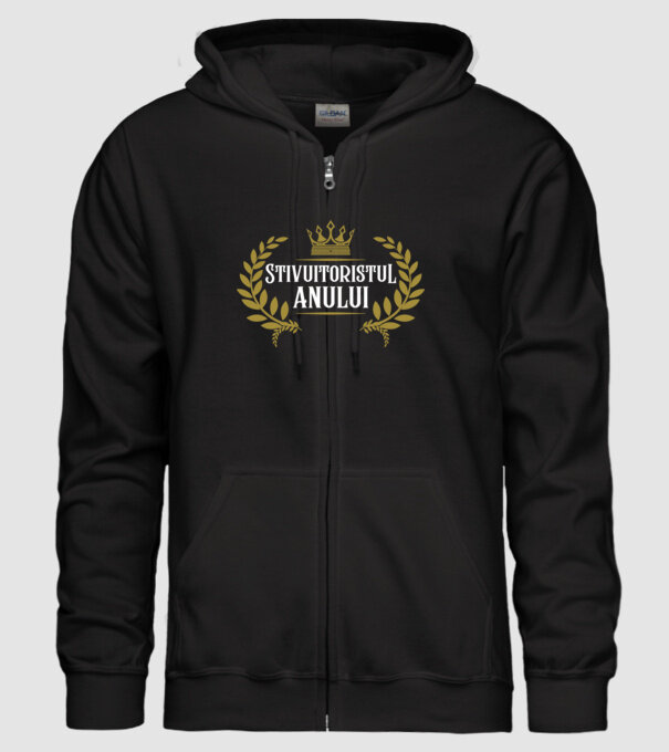 Stivuitoristul anului model negru pe tricou