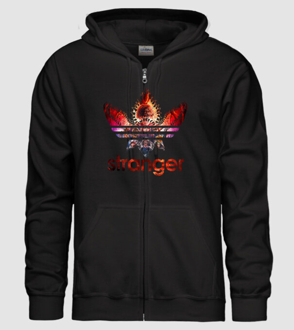 stranger logo poster model negru pe tricou