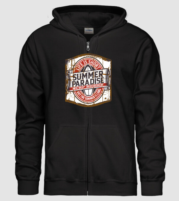 Summer Paradise model negru pe tricou